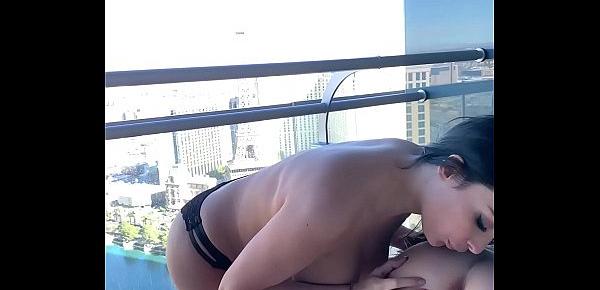  Anissa Kate & Clea Gaultier on a balcony in Las Vegas